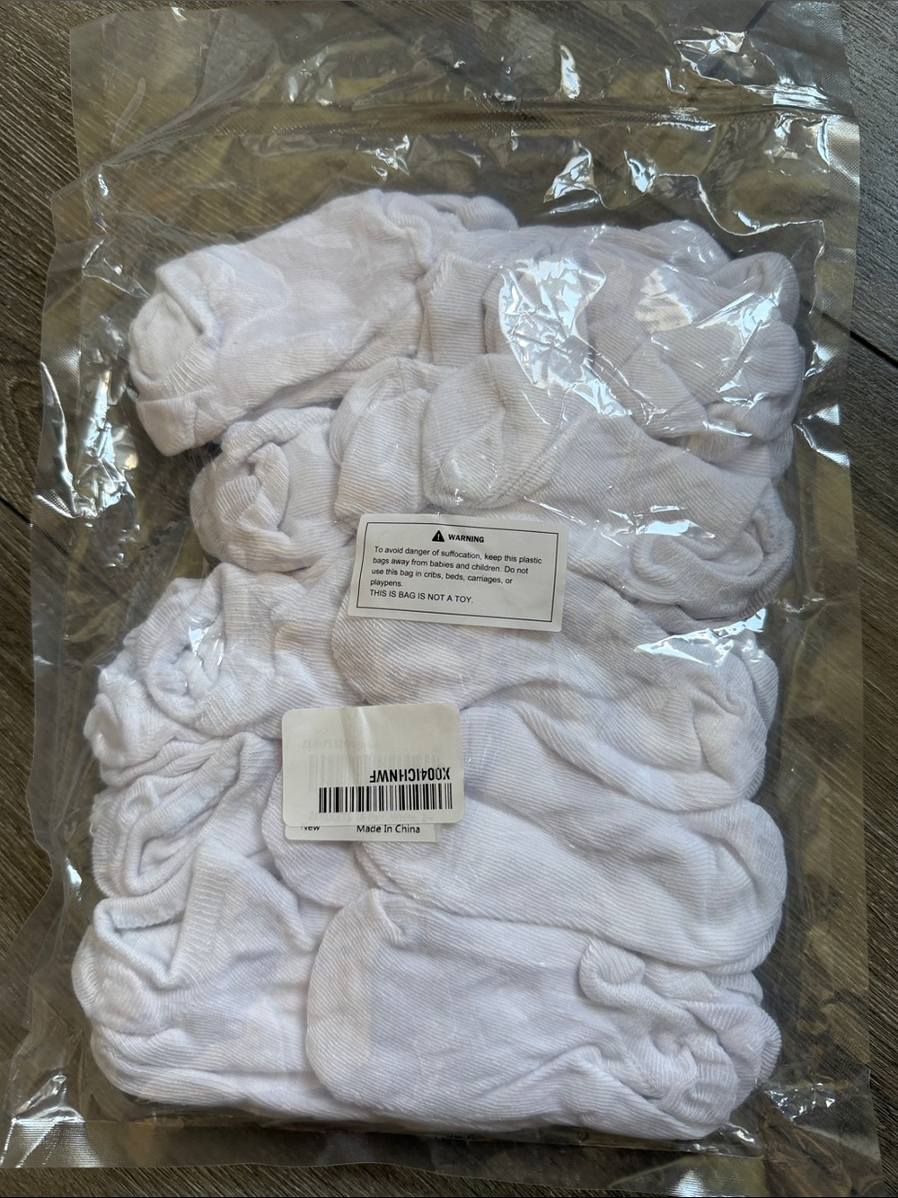 Kids White Cotton Crew Socks - 16 pairs Multipack